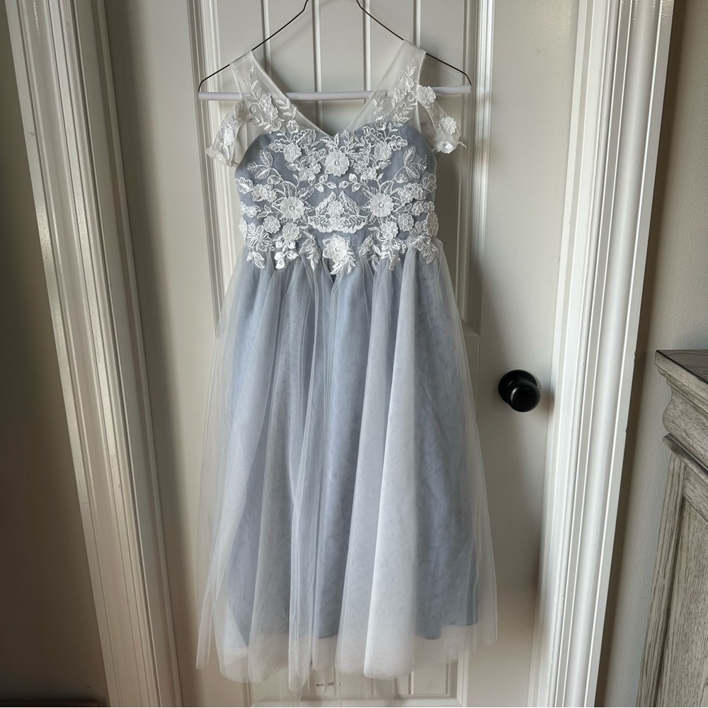 Kids A-Line Lace Tulle Dress
